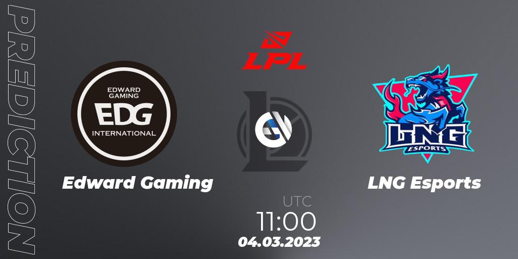 Edward Gaming vs LNG Esports: Match Prediction. 04.03.2023 at 11:00, LoL, LPL Spring 2023 - Group Stage