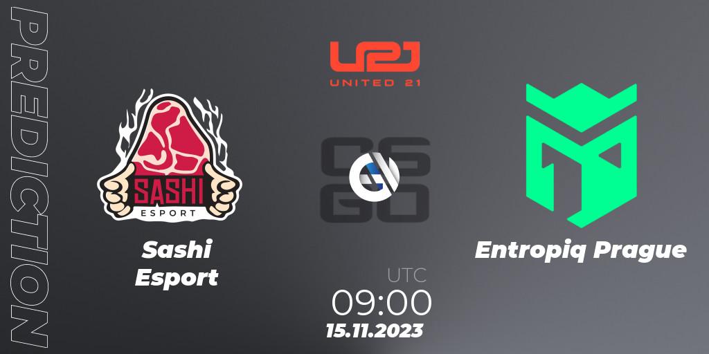  Sashi Esport vs Entropiq Prague: Match Prediction. 15.11.2023 at 09:00, Counter-Strike (CS2), United21 Season 8