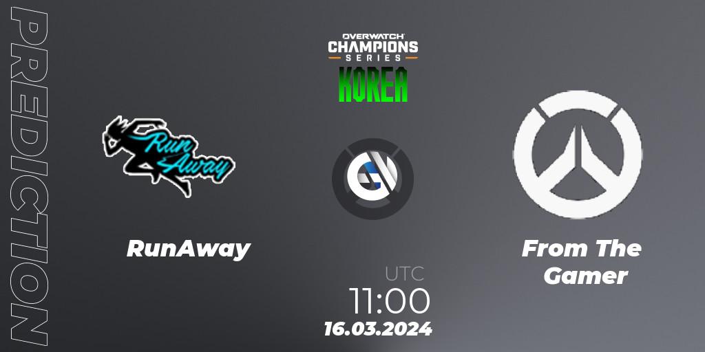 RunAway vs From The Gamer: Match Prediction. 16.03.24, Overwatch, Overwatch Champions Series 2024 - Stage 1 Korea