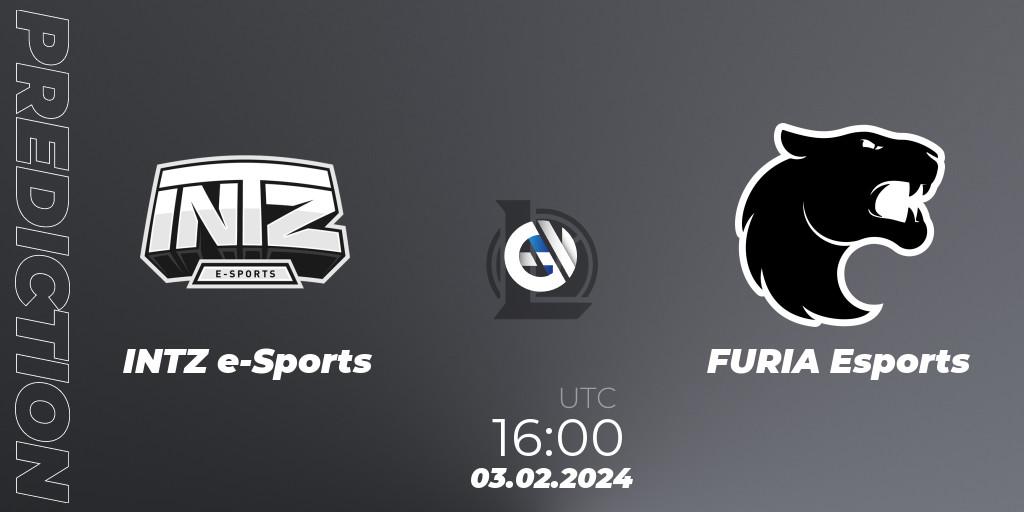 INTZ e-Sports vs FURIA Esports: Match Prediction. 03.02.2024 at 16:00, LoL, CBLOL Split 1 2024 - Group Stage