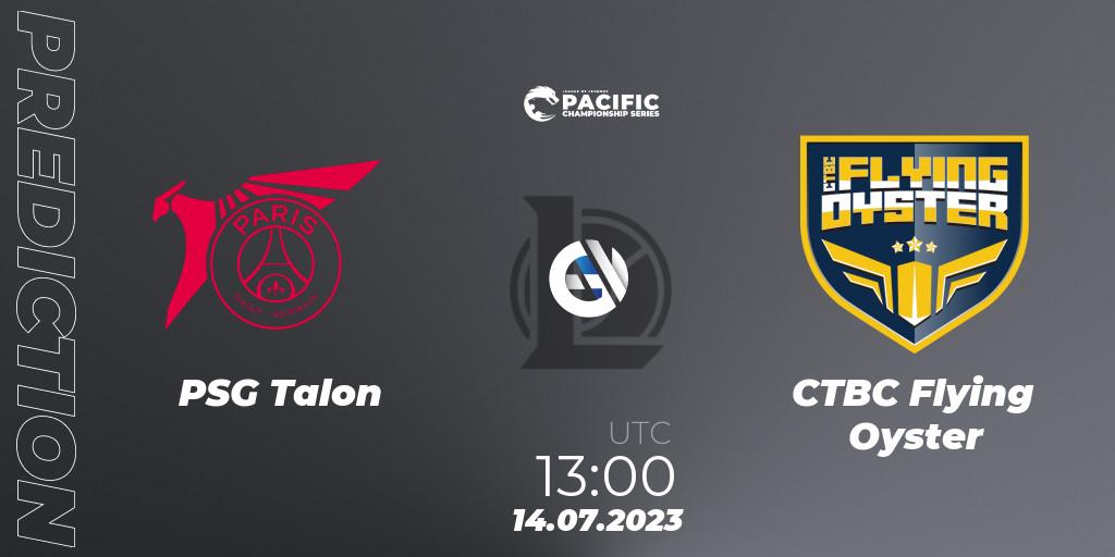 PSG Talon vs CTBC Flying Oyster: Match Prediction. 14.07.2023 at 13:00, LoL, PACIFIC Championship series Group Stage