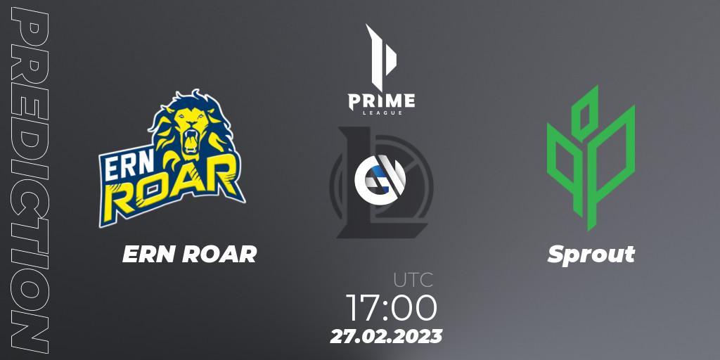 ERN ROAR vs Sprout: Match Prediction. 27.02.23, LoL, Prime League 2nd Division Spring 2023 - Group Stage