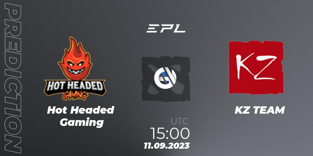 Hot Headed Gaming vs KZ TEAM: Match Prediction. 11.09.2023 at 16:00, Dota 2, European Pro League Season 12