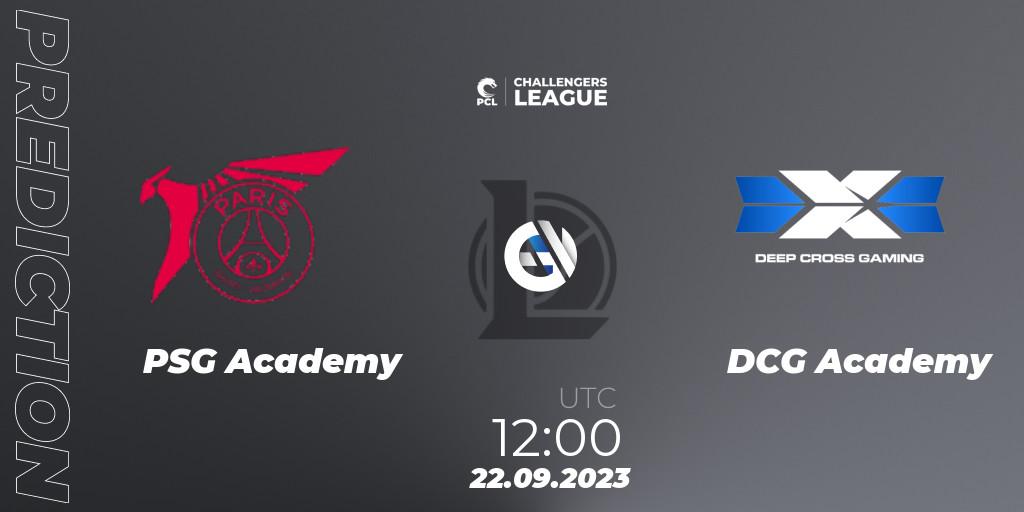 PSG Academy vs DCG Academy: Match Prediction. 22.09.2023 at 12:00, LoL, PCL 2023 - Playoffs