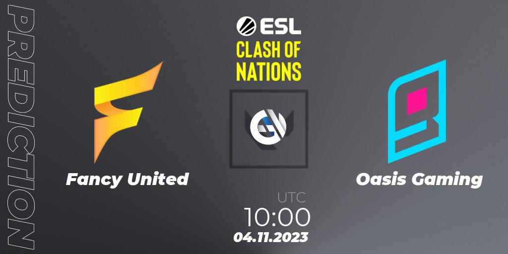 Fancy United vs Oasis Gaming: Match Prediction. 04.11.23, VALORANT, ESL Clash of Nations 2023 - SEA Closed Qualifier
