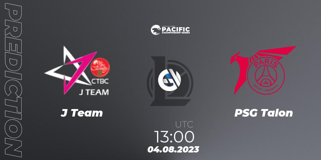 J Team vs PSG Talon: Match Prediction. 05.08.2023 at 13:45, LoL, PACIFIC Championship series Group Stage