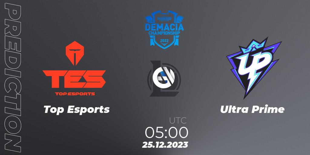Top Esports vs Ultra Prime: Match Prediction. 25.12.23, LoL, Demacia Cup 2023 Group Stage