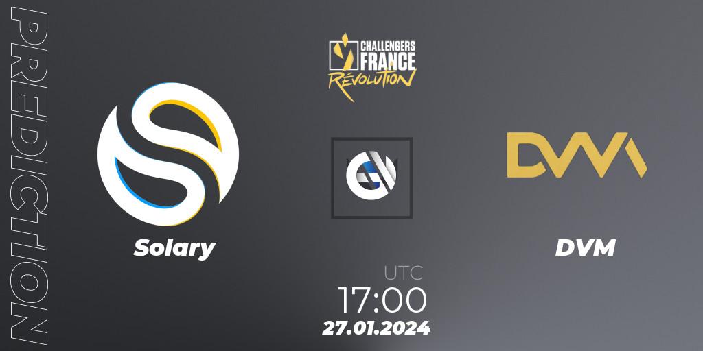 Solary vs DVM: Match Prediction. 27.01.2024 at 17:00, VALORANT, VALORANT Challengers 2024 France: Revolution Split 1