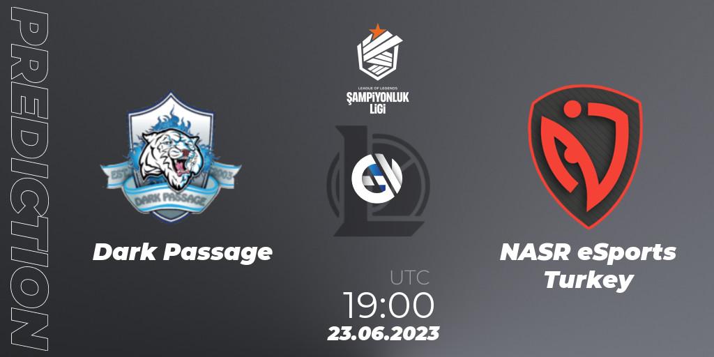 Dark Passage vs NASR eSports Turkey: Match Prediction. 23.06.2023 at 19:00, LoL, TCL Summer 2023 - Group Stage