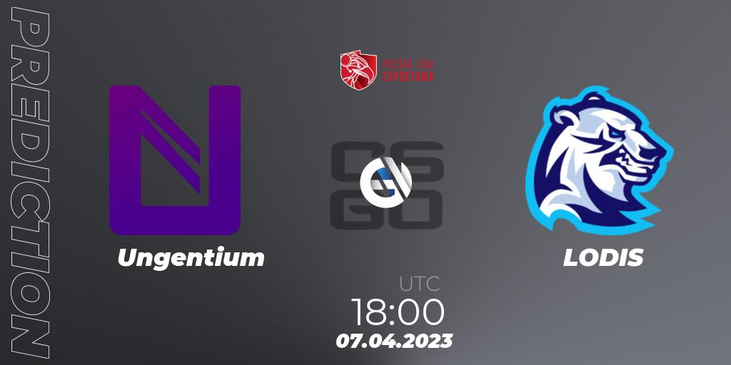 Ungentium vs LODIS: Match Prediction. 07.04.2023 at 18:00, Counter-Strike (CS2), Polska Liga Esportowa 2023: Split #1