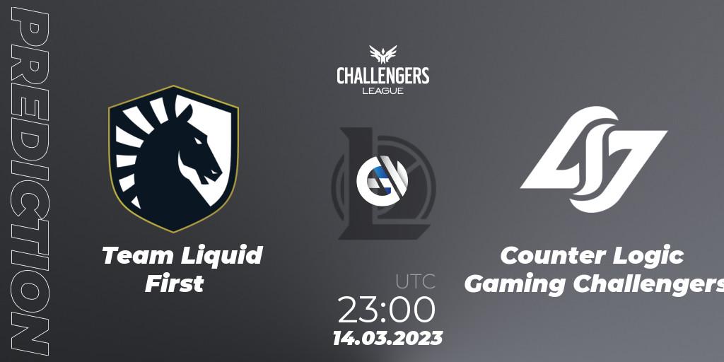 Team Liquid First vs Counter Logic Gaming Challengers: Match Prediction. 14.03.23, LoL, NACL 2023 Spring - Playoffs