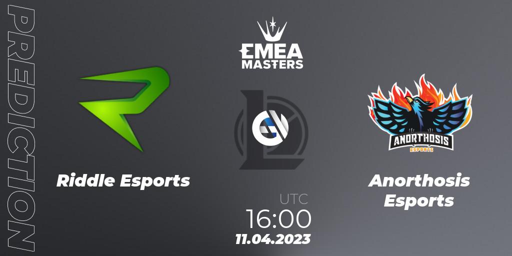 Riddle Esports vs Anorthosis Esports: Match Prediction. 11.04.23, LoL, EMEA Masters Spring 2023 - Group Stage