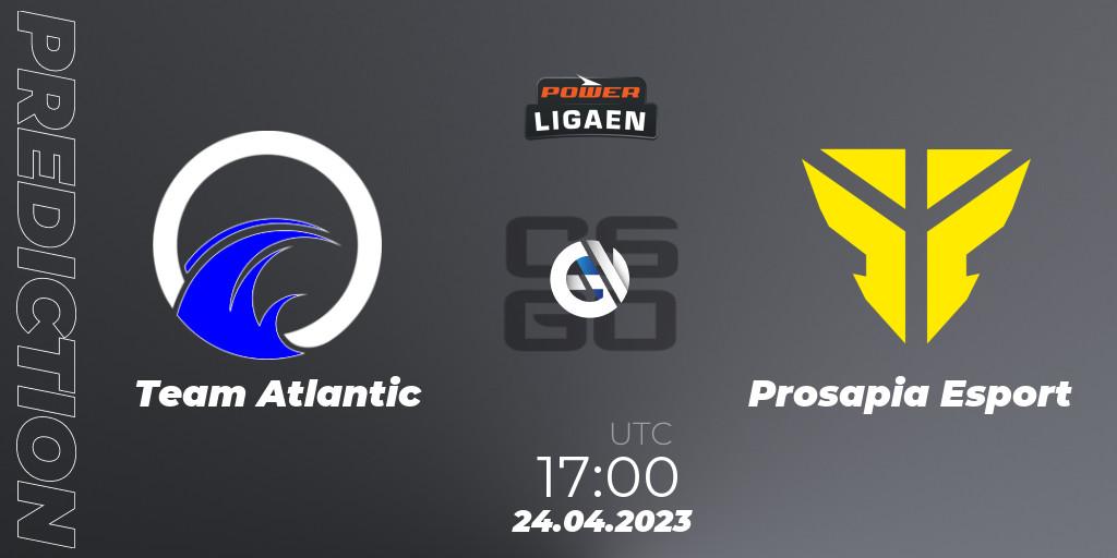 Team Atlantic vs Prosapia Esport: Match Prediction. 24.04.2023 at 17:00, Counter-Strike (CS2), Dust2.dk Ligaen Season 23