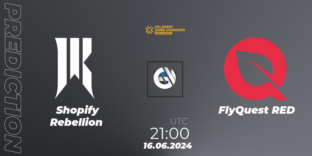 Shopify Rebellion vs FlyQuest RED: Match Prediction. 16.06.2024 at 21:00, VALORANT, VCT 2024: Game Changers North America Series 2