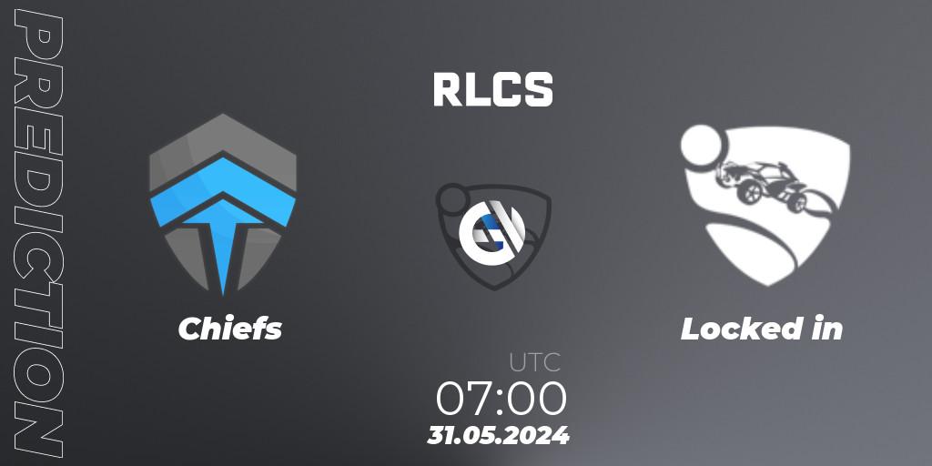 Chiefs vs Locked in: Match Prediction. 31.05.2024 at 07:00, Rocket League, RLCS 2024 - Major 2: OCE Open Qualifier 6