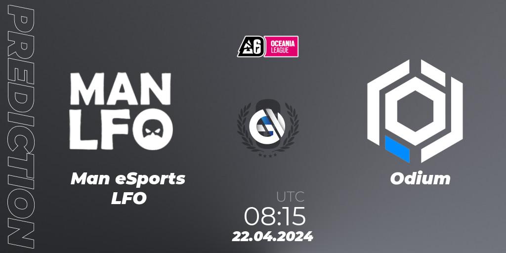 Man eSports LFO vs Odium: Match Prediction. 22.04.2024 at 08:15, Rainbow Six, Oceania League 2024 - Stage 1