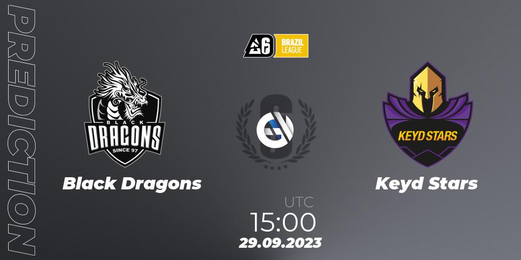 Black Dragons vs Keyd Stars: Match Prediction. 29.09.2023 at 15:00, Rainbow Six, Brazil League 2023 - Stage 2