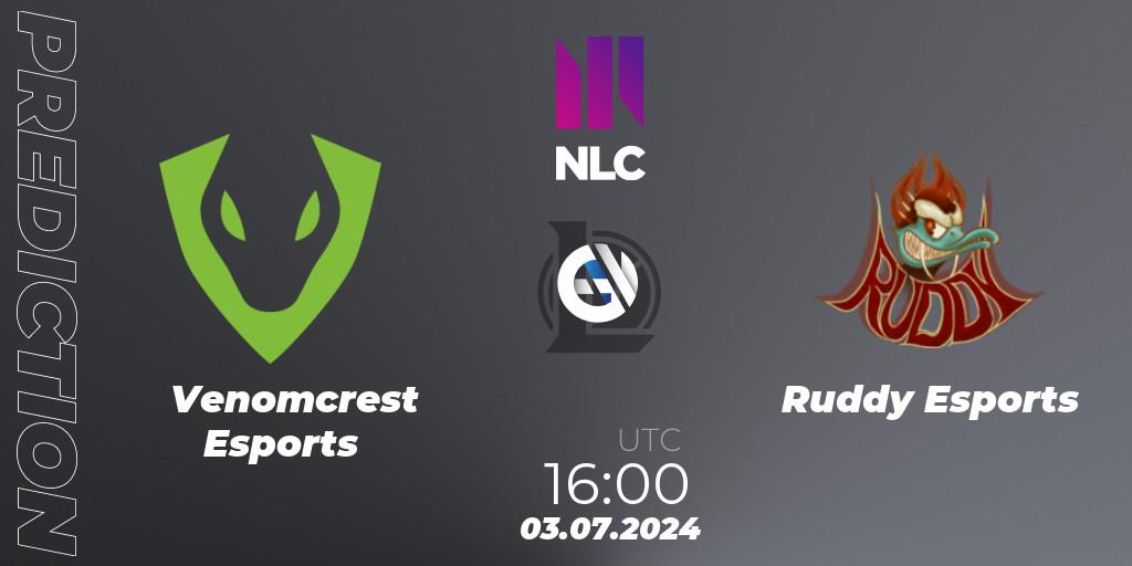 Venomcrest Esports vs Ruddy Esports: Match Prediction. 03.07.2024 at 16:00, LoL, NLC 1st Division Summer 2024
