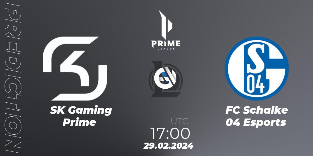 SK Gaming Prime vs FC Schalke 04 Esports: Match Prediction. 29.02.24, LoL, Prime League Spring 2024 - Group Stage