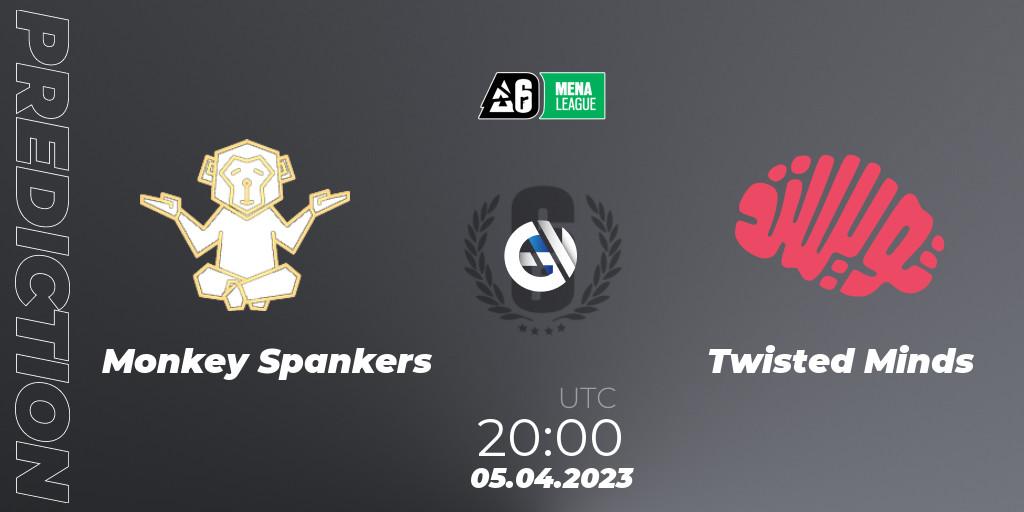 Monkey Spankers vs Twisted Minds: Match Prediction. 05.04.2023 at 20:00, Rainbow Six, MENA League 2023 - Stage 1