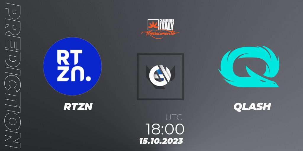 RTZN vs QLASH: Match Prediction. 15.10.2023 at 18:00, VALORANT, VALORANT Challengers 2023 Italy: ON // THE BATTLEFIELD
