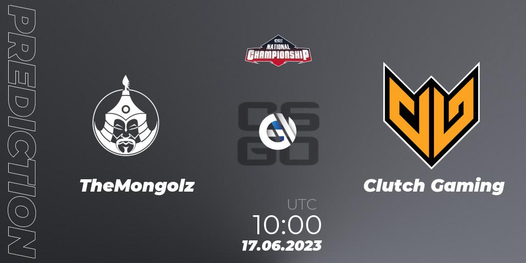 TheMongolz vs Clutch Gaming: Match Prediction. 17.06.2023 at 10:00, Counter-Strike (CS2), ESN National Championship 2023