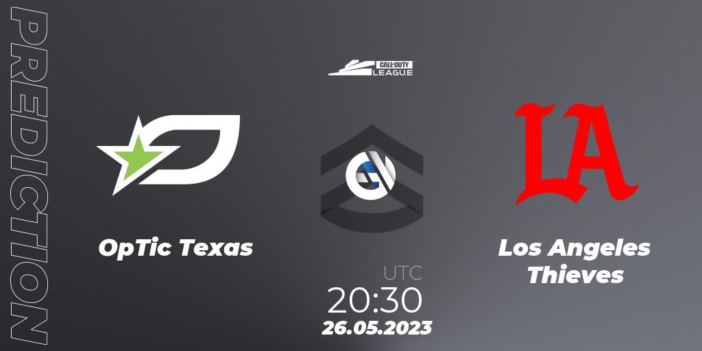 OpTic Texas vs Los Angeles Thieves: Match Prediction. 26.05.2023 at 20:30, Call of Duty, Call of Duty League 2023: Stage 5 Major
