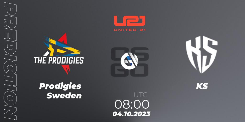 Prodigies Sweden vs KS: Match Prediction. 04.10.2023 at 12:30, Counter-Strike (CS2), United21 Season 6