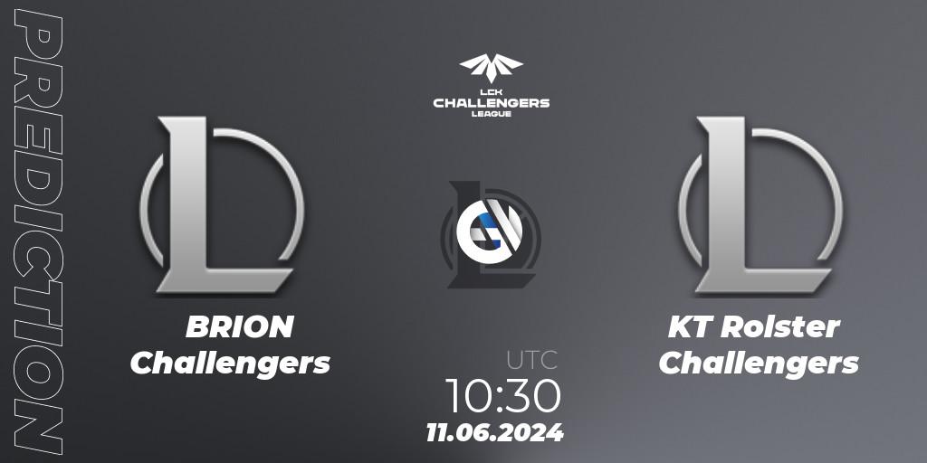 BRION Challengers vs KT Rolster Challengers: Match Prediction. 11.06.2024 at 10:30, LoL, LCK Challengers League 2024 Summer - Group Stage