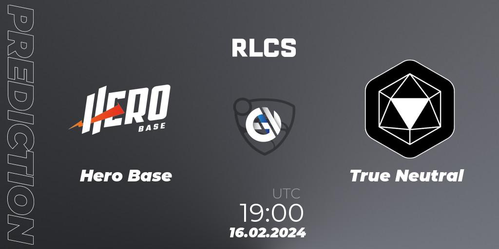 Hero Base vs True Neutral: Match Prediction. 16.02.24, Rocket League, RLCS 2024 - Major 1: SAM Open Qualifier 2