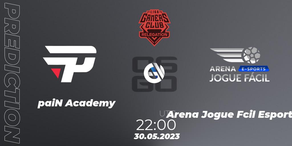 paiN Academy vs Arena Jogue Fácil Esports: Match Prediction. 30.05.2023 at 22:00, Counter-Strike (CS2), Gamers Club Liga Série A: May 2023