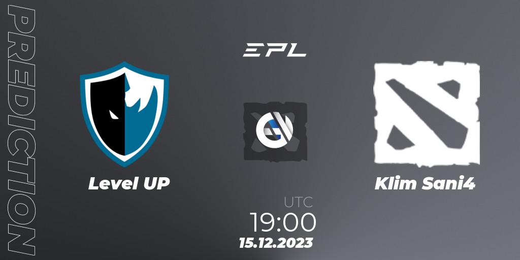 Level UP vs Klim Sani4: Match Prediction. 22.12.2023 at 16:45, Dota 2, European Pro League Season 15