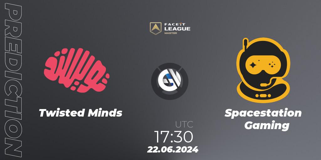 Twisted Minds vs Spacestation Gaming: Match Prediction. 22.06.2024 at 17:30, Overwatch, FACEIT League Season 1 - EMEA Master Road to EWC