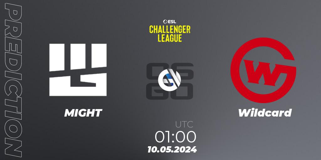 MIGHT vs Wildcard: Match Prediction. 10.05.2024 at 00:00, Counter-Strike (CS2), ESL Challenger League Season 47: North America
