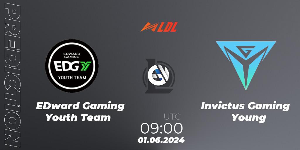 EDward Gaming Youth Team vs Invictus Gaming Young: Match Prediction. 01.06.2024 at 09:00, LoL, LDL 2024 - Stage 2