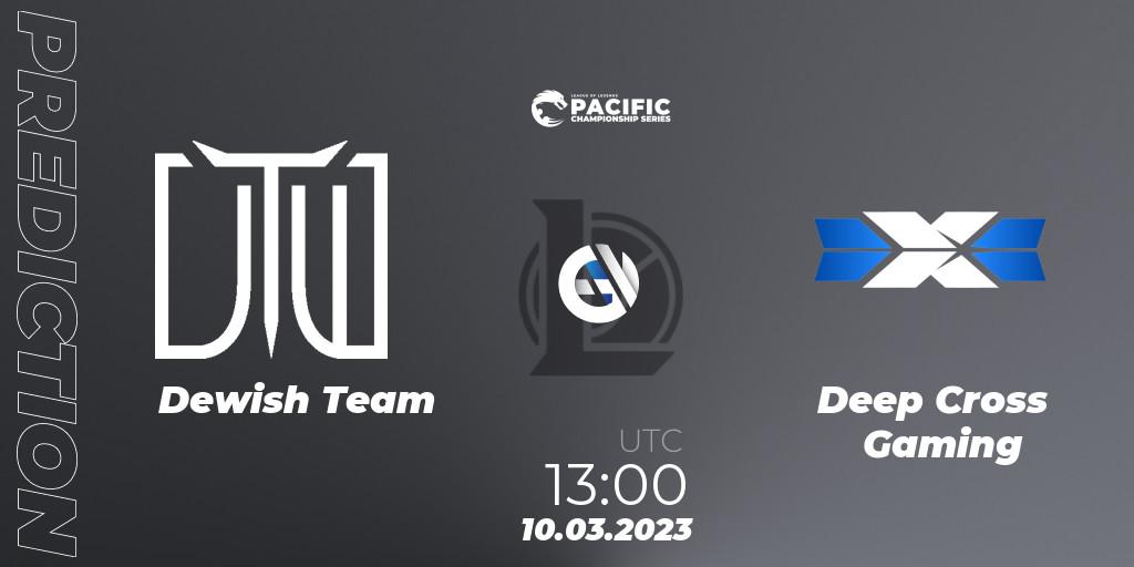 Dewish Team vs Deep Cross Gaming: Match Prediction. 10.03.2023 at 13:20, LoL, PCS Spring 2023 - Group Stage