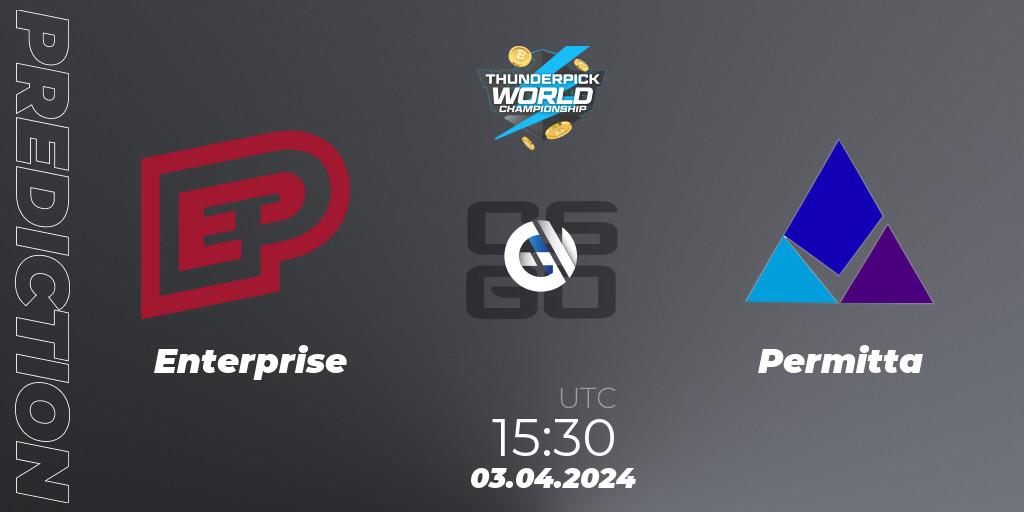 Enterprise vs Permitta: Match Prediction. 03.04.2024 at 15:30, Counter-Strike (CS2), Thunderpick World Championship 2024: European Series #1