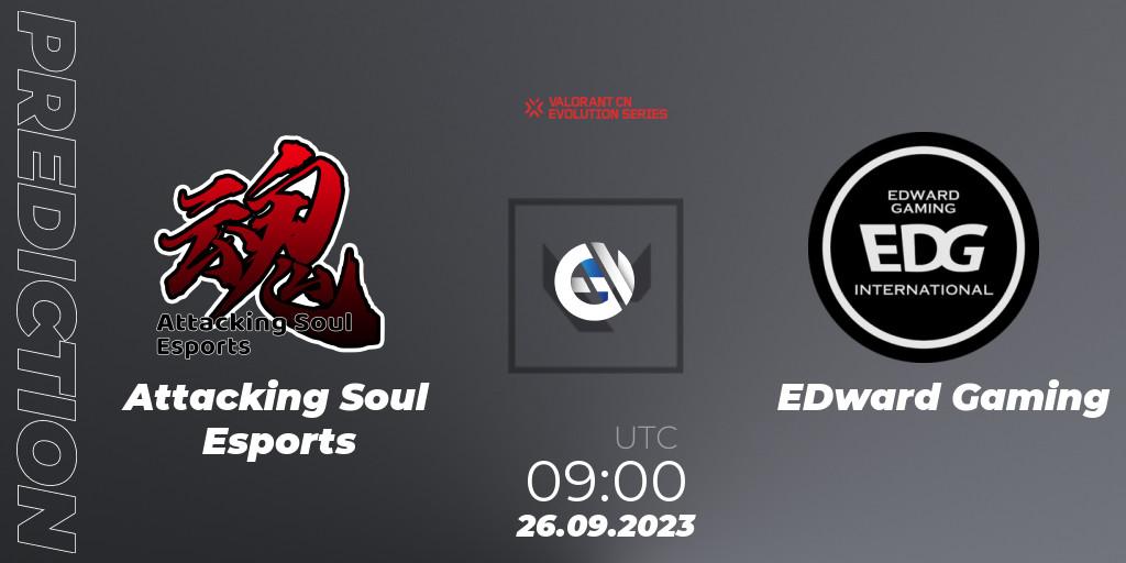 Attacking Soul Esports vs EDward Gaming: Match Prediction. 26.09.2023 at 09:00, VALORANT, VALORANT China Evolution Series Act 1: Variation