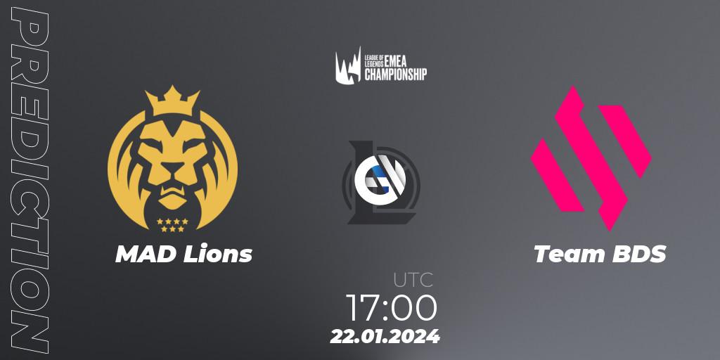 MAD Lions vs Team BDS: Match Prediction. 21.01.2024 at 16:00, LoL, LEC Winter 2024 - Regular Season