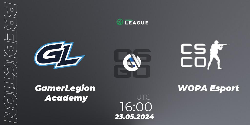 GamerLegion Academy vs WOPA Esport: Match Prediction. 23.05.2024 at 16:00, Counter-Strike (CS2), ESEA Season 49: Advanced Division - Europe