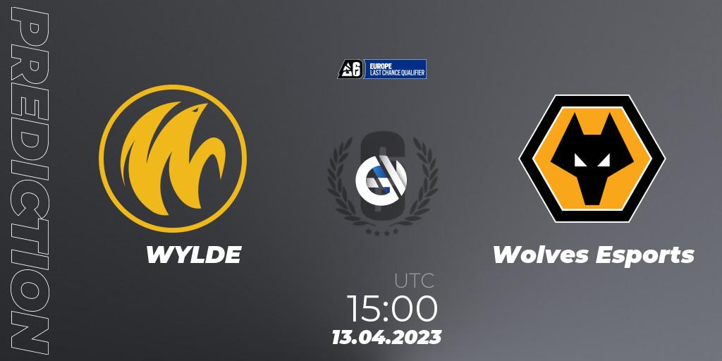 WYLDE vs Wolves Esports: Match Prediction. 13.04.2023 at 15:00, Rainbow Six, Europe League 2023 - Stage 1 - Last Chance Qualifiers