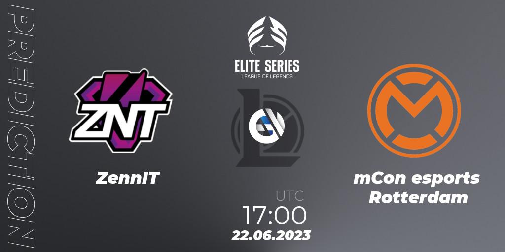 ZennIT vs mCon esports Rotterdam: Match Prediction. 22.06.23, LoL, Elite Series Summer 2023