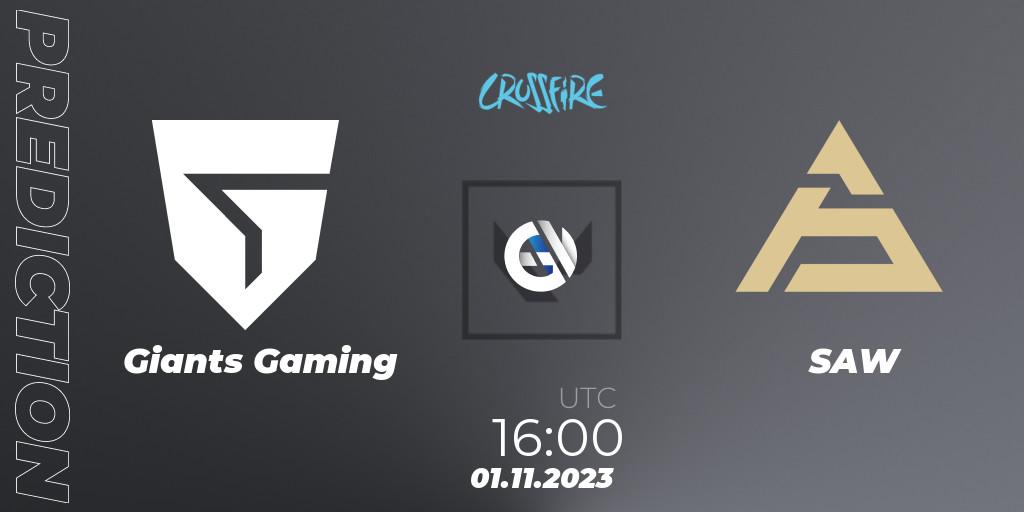 Giants Gaming vs SAW: Match Prediction. 01.11.23, VALORANT, LVP - Crossfire Cup 2023