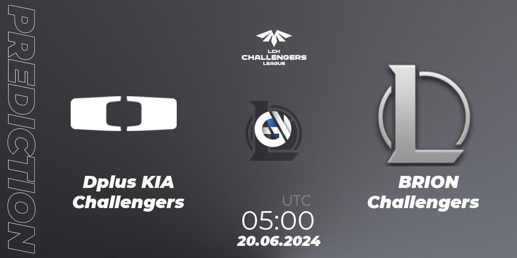 Dplus KIA Challengers vs BRION Challengers: Match Prediction. 20.06.2024 at 05:00, LoL, LCK Challengers League 2024 Summer - Group Stage