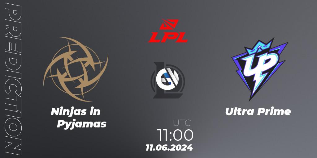 Ninjas in Pyjamas vs Ultra Prime: Match Prediction. 11.06.2024 at 11:00, LoL, LPL 2024 Summer - Group Stage