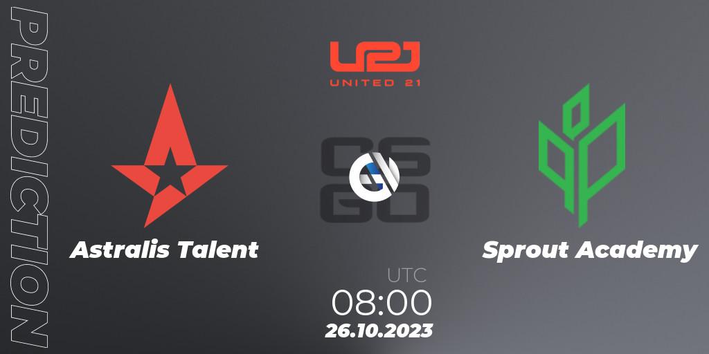 Astralis Talent vs Sprout Academy: Match Prediction. 26.10.2023 at 08:00, Counter-Strike (CS2), United21 Season 7