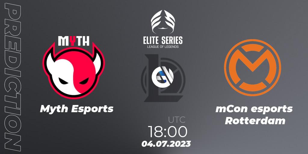 Myth Esports vs mCon esports Rotterdam: Match Prediction. 04.07.2023 at 18:00, LoL, Elite Series Summer 2023