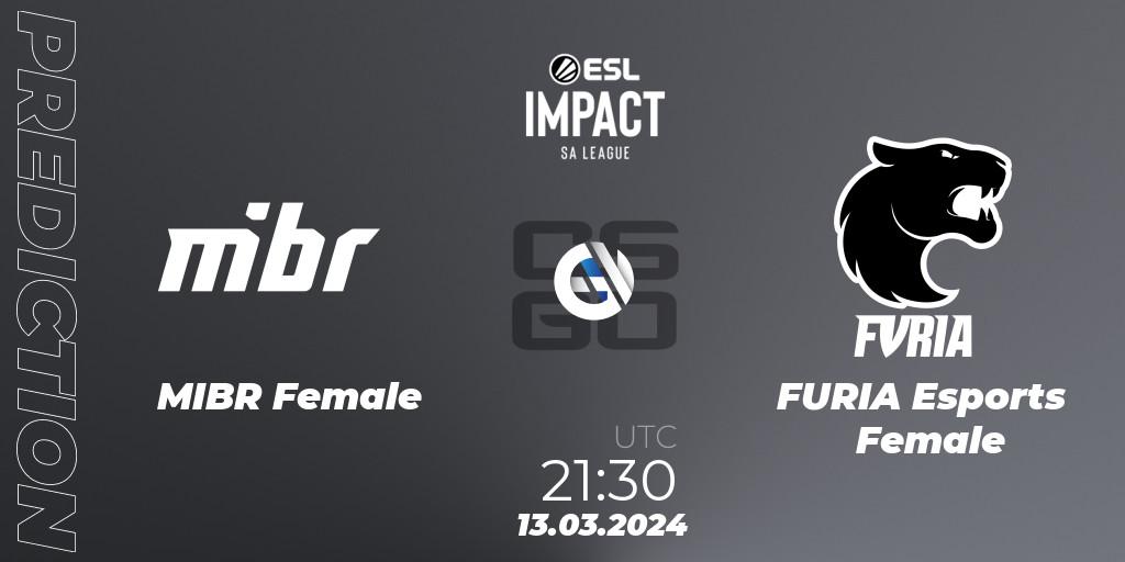 MIBR Female vs FURIA Esports Female: Match Prediction. 13.03.24, CS2 (CS:GO), ESL Impact League Season 5: South America