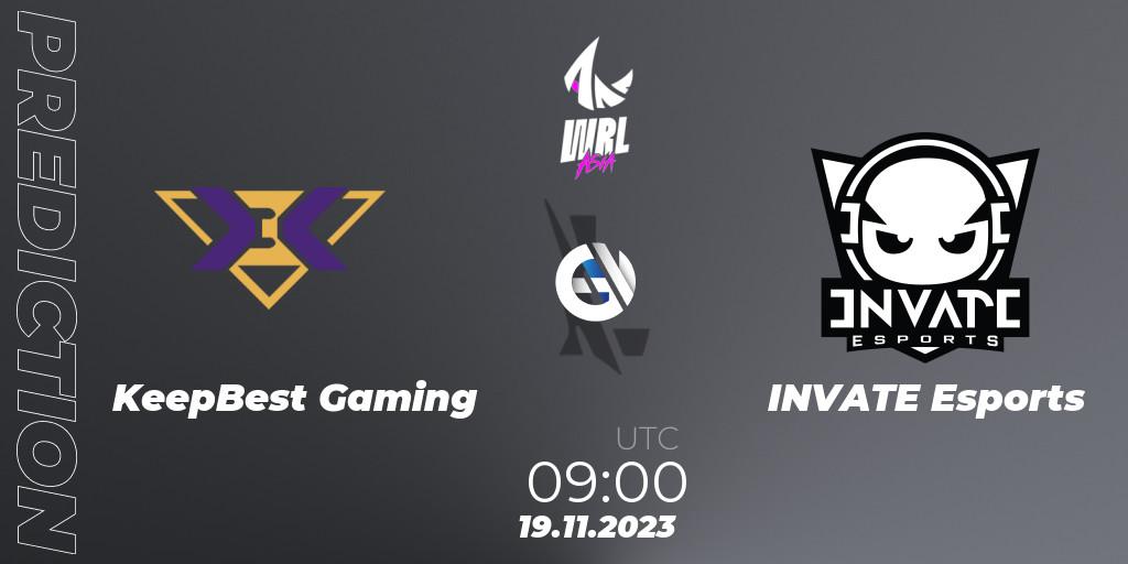 KeepBest Gaming vs INVATE Esports: Match Prediction. 19.11.23, Wild Rift, WRL Asia 2023 - Season 2 - Regular Season