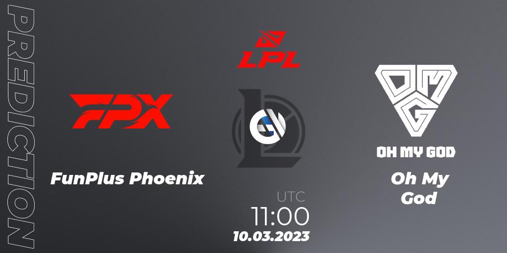 FunPlus Phoenix vs Oh My God: Match Prediction. 10.03.2023 at 11:00, LoL, LPL Spring 2023 - Group Stage